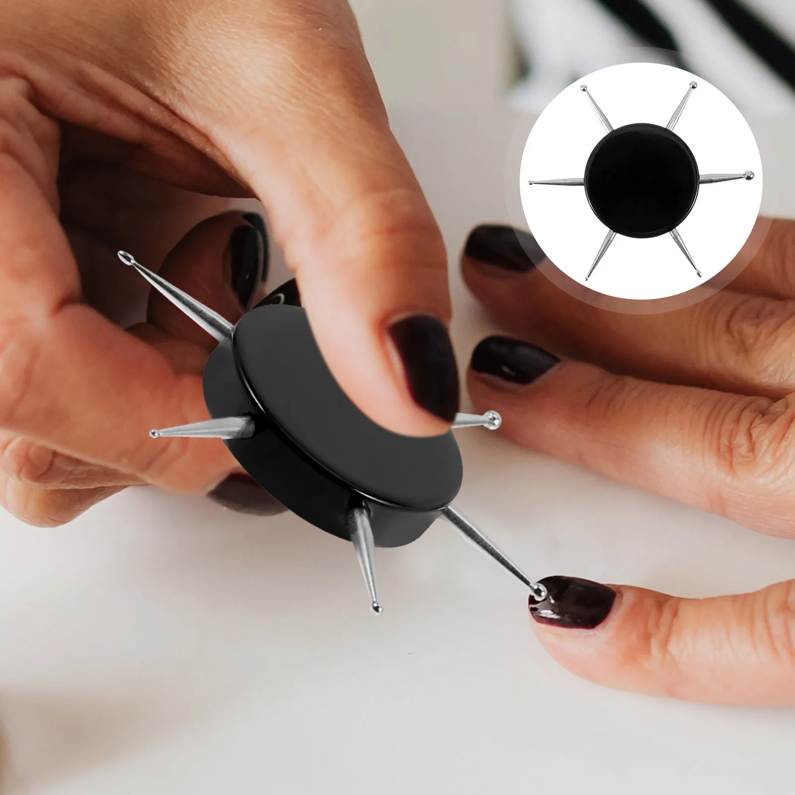 Circular Dotting Tools for Nails 6 Heads Point Drill Pen Black Nail Art Tool Manicure Accessories
Circular Dotting Tools for Nails 6 Heads Point Drill Pen Black Nail Art Tool Manicure Accessories