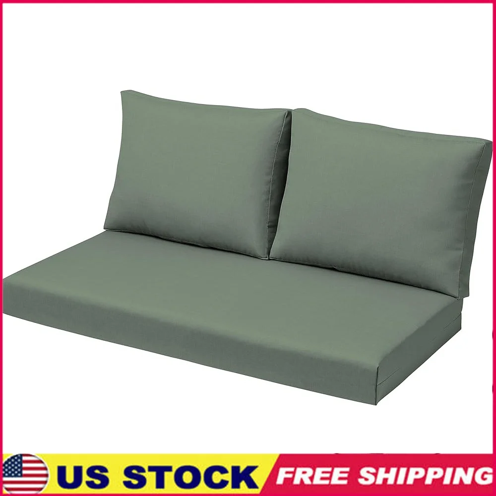 Outdoor Loveseat Cushion Set Rainproof Fade Resistant Upholstered Polyester Furniture Cushions 2 Back Cushions Comfortable
Outdoor Loveseat Cushion Set Rainproof Fade Resistant Upholstered Polyester Furniture Cushions 2 Back Cushions Comfortable