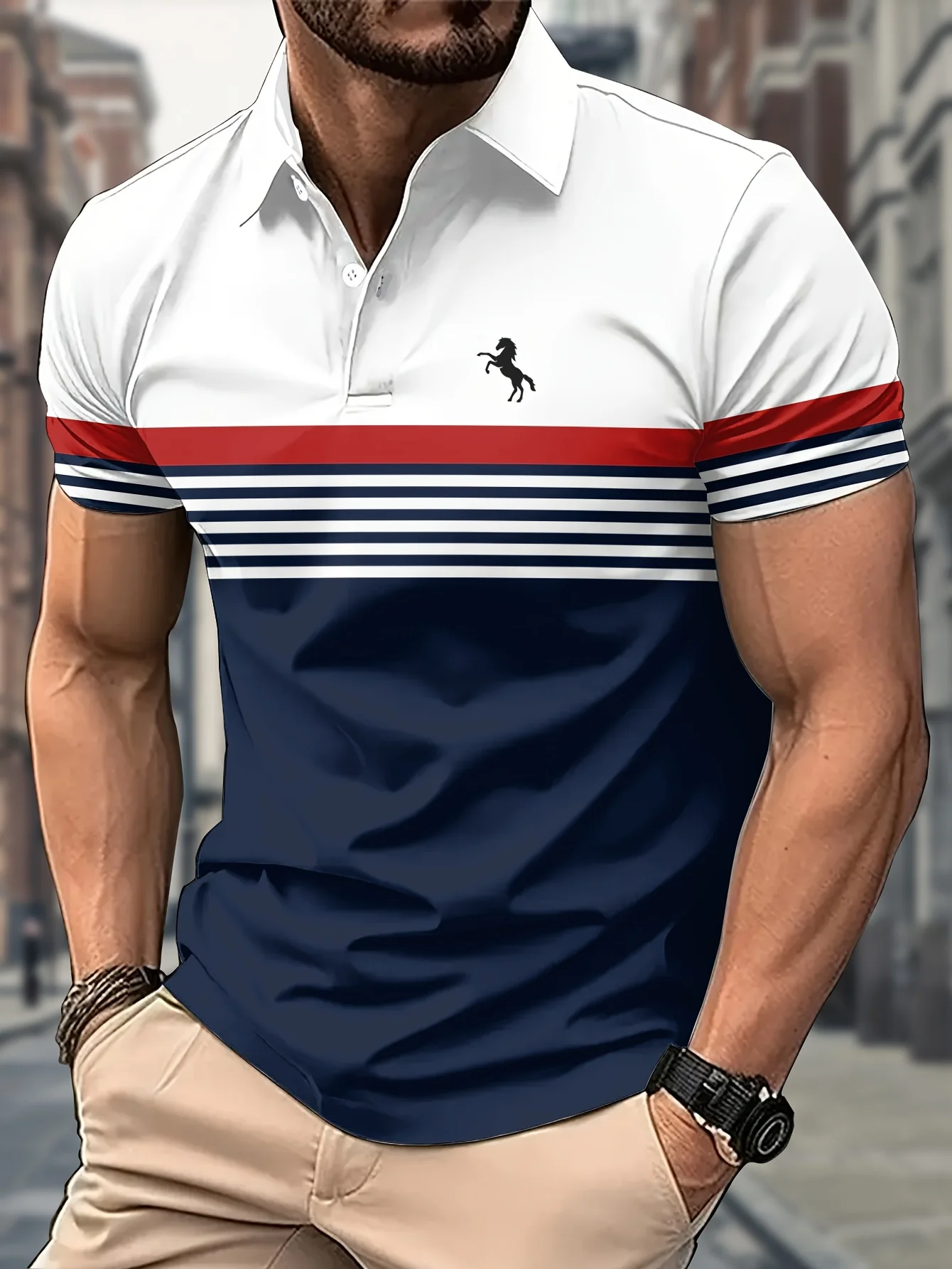 2025 Men's Fashion Color Block Shirt Lapel Golf Shirt Short Sleeve Printed Button Clothing Fashion Design Casual Breathable POLO
2025 Men's Fashion Color Block Shirt Lapel Golf Shirt Short Sleeve Printed Button Clothing Fashion Design Casual Breathable POLO
