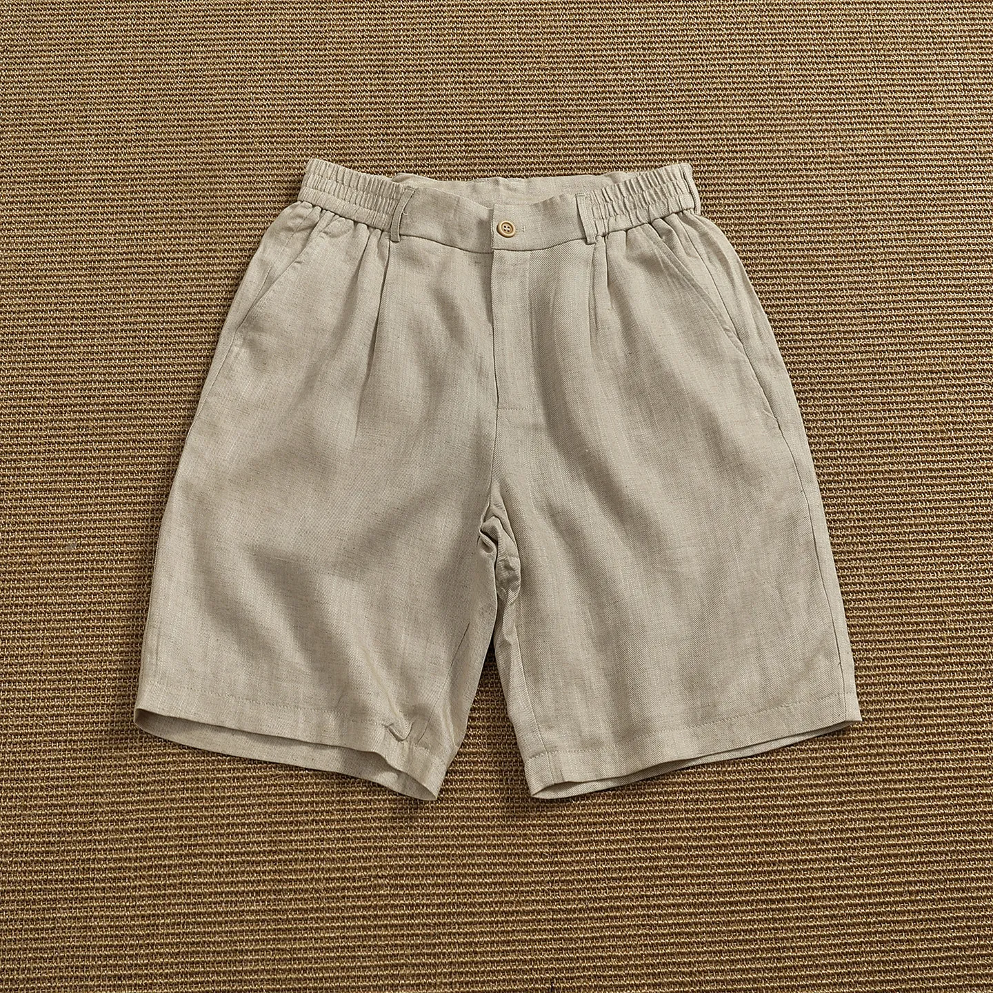 Summer new drape men's linen lyocell blend shorts loose straight breathable mesh lined three-quarter pants
Summer new drape men's linen lyocell blend shorts loose straight breathable mesh lined three-quarter pants