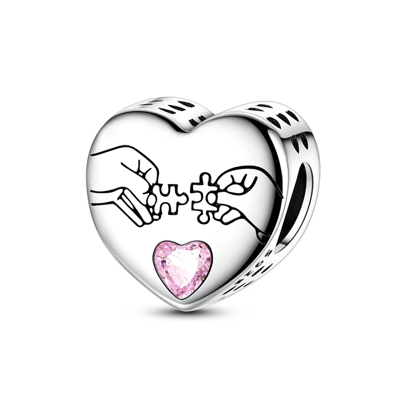925 Sterling Silver Heart Charms Bead CZ Zirconium Love Puzzle Dangle Fit Original Bracelet DIY Women Jewelry Gift
925 Sterling Silver Heart Charms Bead CZ Zirconium Love Puzzle Dangle Fit Original Bracelet DIY Women Jewelry Gift
