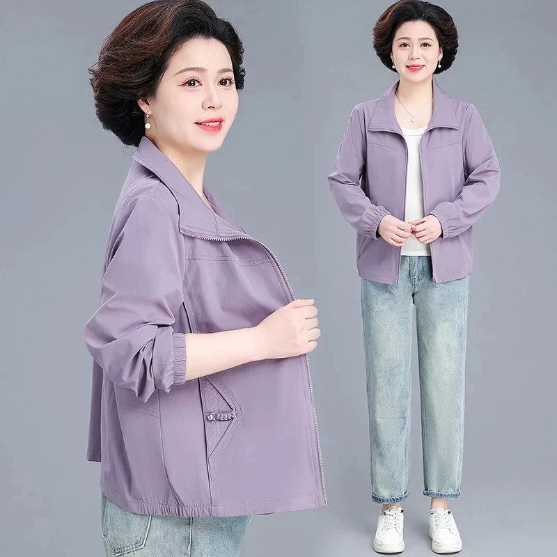 Summer Women's Sun Protective Clothing Short Coats 2025 New Spring Loose Zipper Turndown Collar Pockets MOM Casual Tops Trend
Summer Women's Sun Protective Clothing Short Coats 2025 New Spring Loose Zipper Turndown Collar Pockets MOM Casual Tops Trend
