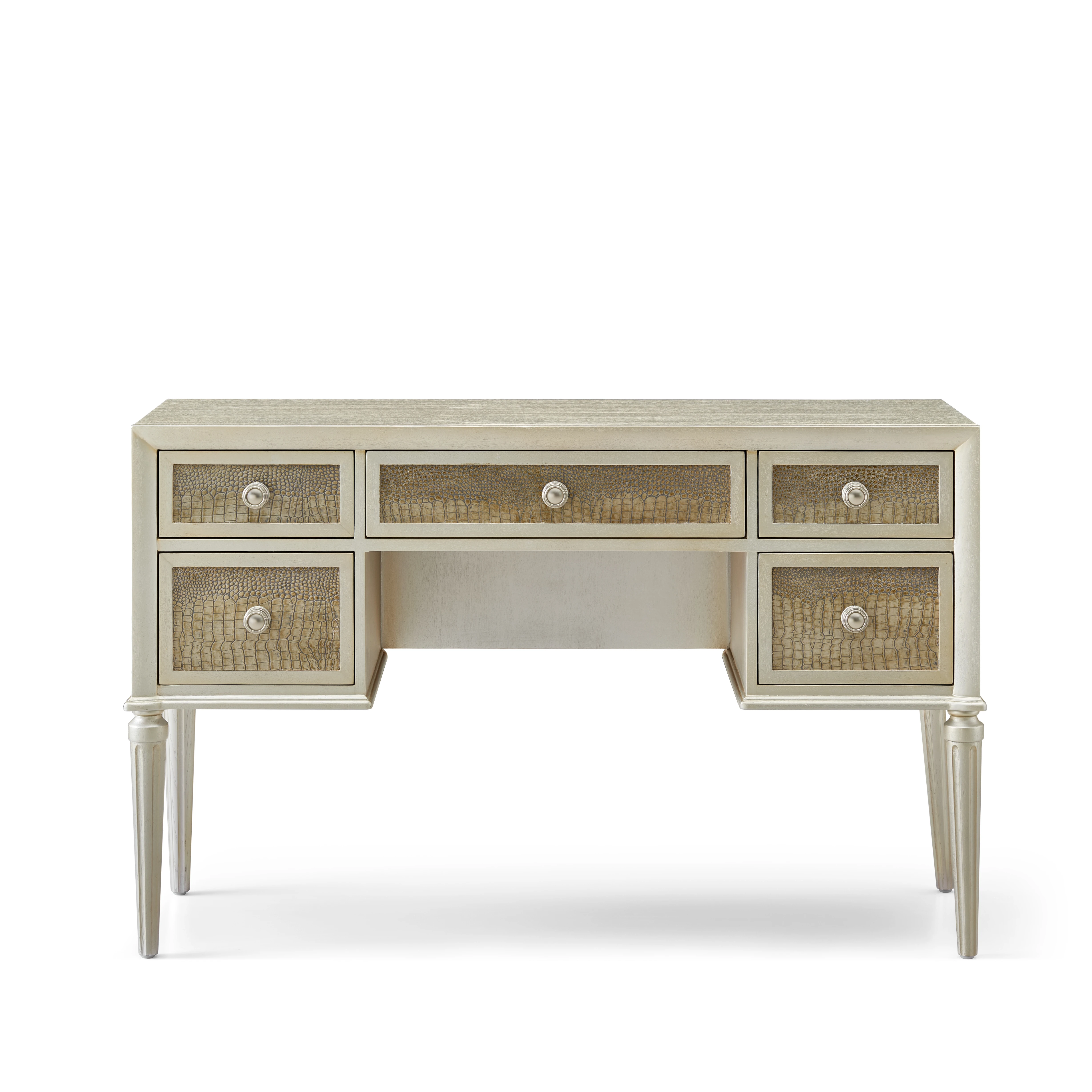 !@Luxury Crocodile Texture 5-Drawer Vanity Desk Champagne Gold Solid Wood Dressing Table with Metal Knobs for Bedroom Luxury Hot
!@Luxury Crocodile Texture 5-Drawer Vanity Desk Champagne Gold Solid Wood Dressing Table with Metal Knobs for Bedroom Luxury Hot