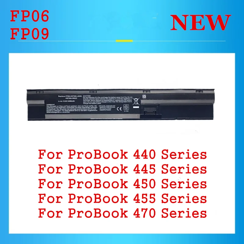 FP06 Laptop Battery For HP ProBook 440 445 450 455 470 Series FP06XL 3ICR19/65-3 707616-141 707616-242 707616-851
FP06 Laptop Battery For HP ProBook 440 445 450 455 470 Series FP06XL 3ICR19/65-3 707616-141 707616-242 707616-851