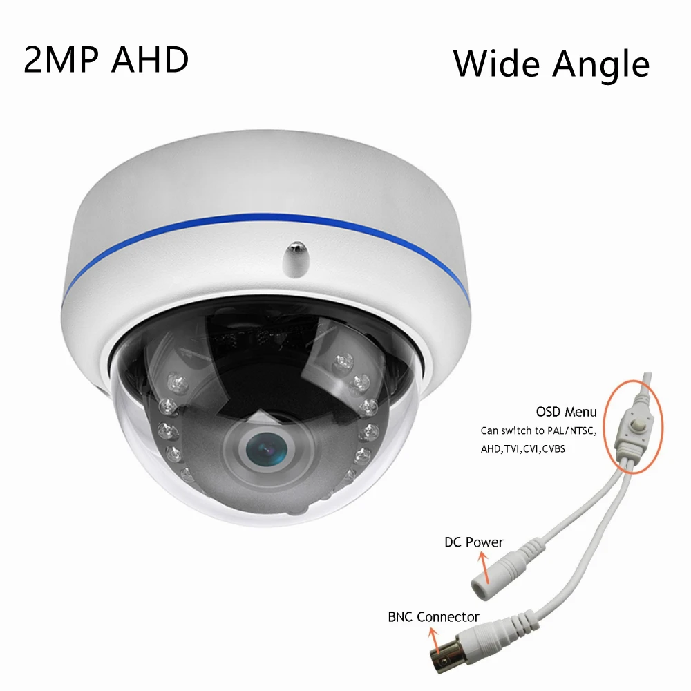 2MP AHD Camera CCTV Security Surveillance Infrared Night Vision 1.7mm Wide Angle Fisheye Lens Home Security Camera with OSD
2MP AHD Camera CCTV Security Surveillance Infrared Night Vision 1.7mm Wide Angle Fisheye Lens Home Security Camera with OSD