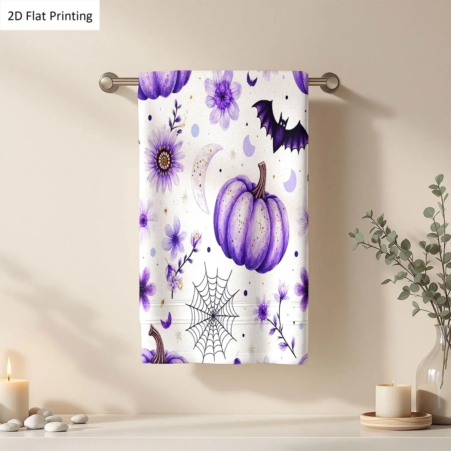 1Pc Halloween Purple Pumpkins Flowers Bats Moon Web Bathroom Hand Towel Bath Towel, Multiple Size Microfiber Polyester Towel, Unique Home Decorative Kitchen Towels, Festival Bathroom Accessories Decor, Quick Dry and Absorbent
1Pc Halloween Purple Pumpkins Flowers Bats Moon Web Bathroom Hand Towel Bath Towel, Multiple Size Microfiber Polyester Towel, Unique Home Decorative Kitchen Towels, Festival Bathroom Accessories Decor, Quick Dry and Absorbent