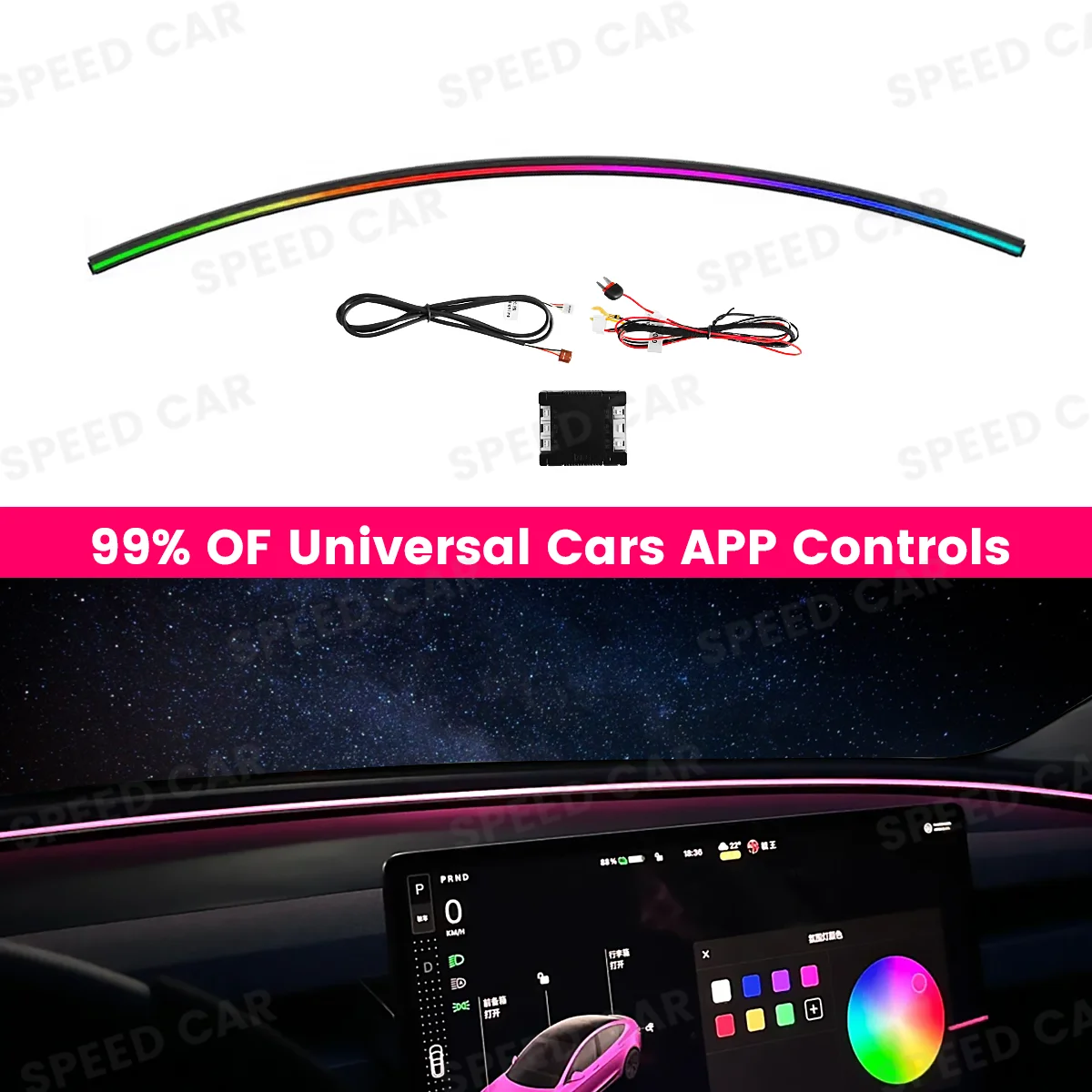 256 Color Car Instrument Symphony Ambient light For Mercedes Benz BMW Audi Tesla Toyota Honda Auto LED Universal Decoration Lamp
256 Color Car Instrument Symphony Ambient light For Mercedes Benz BMW Audi Tesla Toyota Honda Auto LED Universal Decoration Lamp