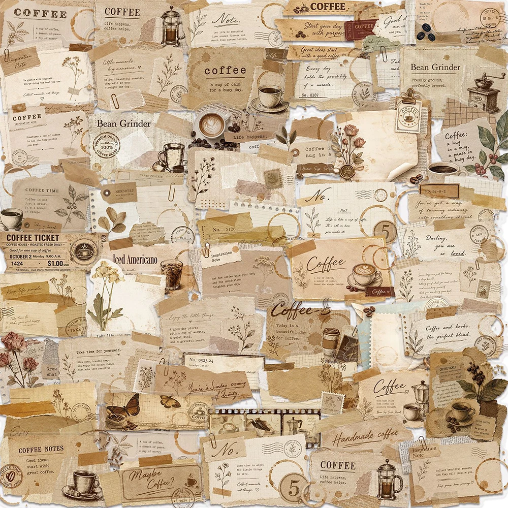 10/30/50pcs Transparent Vintage Coffee Letter Theme Stickers Retro Aesthetic Cartoon Decals DIY Notebook Suitcase Phone Sticker
10/30/50pcs Transparent Vintage Coffee Letter Theme Stickers Retro Aesthetic Cartoon Decals DIY Notebook Suitcase Phone Sticker