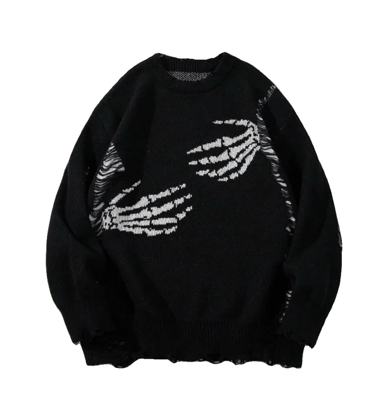 Harajuku Retro Dark Bone Claw Sweater Top Men Y2k American High Street Brand Fashion Loose Casual Oversized T-shirt Women
Harajuku Retro Dark Bone Claw Sweater Top Men Y2k American High Street Brand Fashion Loose Casual Oversized T-shirt Women