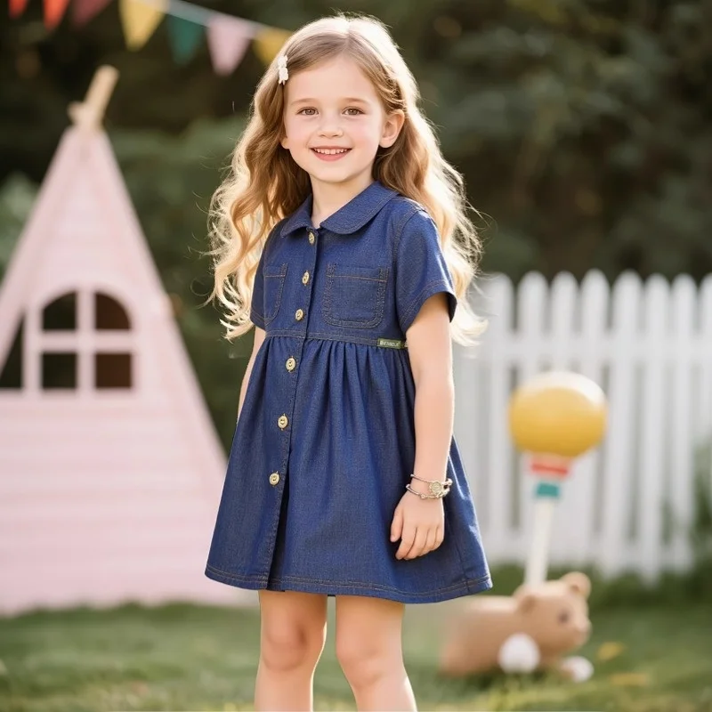 Корейская детская одежда, повседневное платье для девочек 2025 года, платья, детская одежда, летнее джинсовое платье с короткими рукавами, хлопковое карманное платье
Корейская детская одежда, повседневное платье для девочек 2025 года, платья, детская одежда, летнее джинсовое платье с короткими рукавами, хлопковое карманное платье