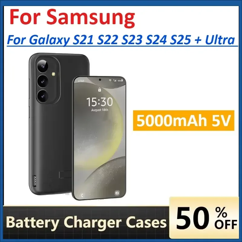 5000mAh 5V Battery Charger Case for Samsung Galaxy S20 S21 S22 S23 S24 S25 + Ultra Wireless Charging Power Bank Cover
5000mAh 5V Battery Charger Case for Samsung Galaxy S20 S21 S22 S23 S24 S25 + Ultra Wireless Charging Power Bank Cover