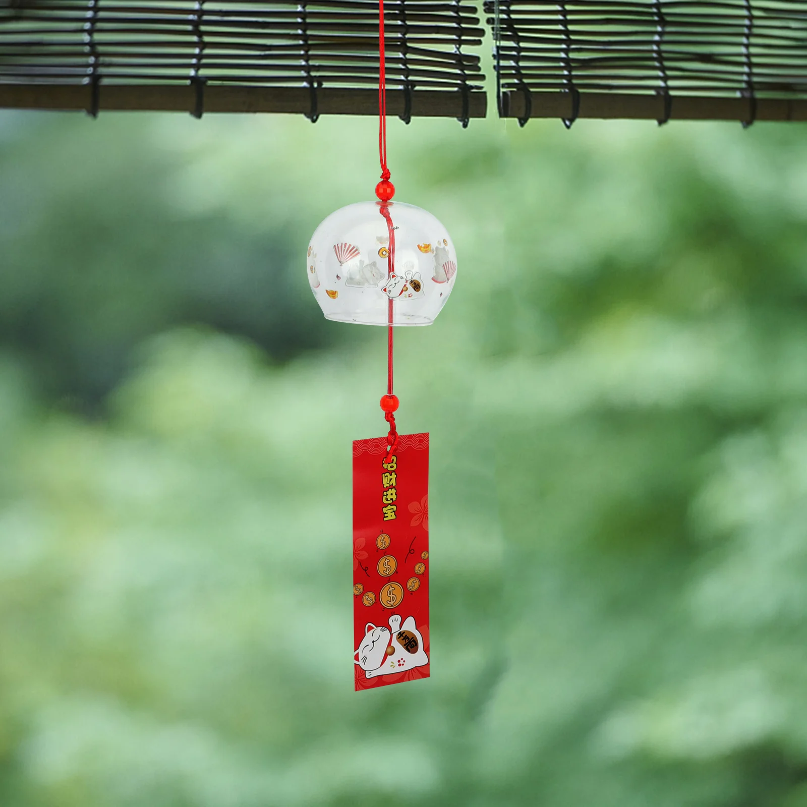 Chic Japanese Style Wind Bell Pendant Durable Glass Wind Chime Window Garden Hanging Decoration Balcony Pendant 
Chic Japanese Style Wind Bell Pendant Durable Glass Wind Chime Window Garden Hanging Decoration Balcony Pendant