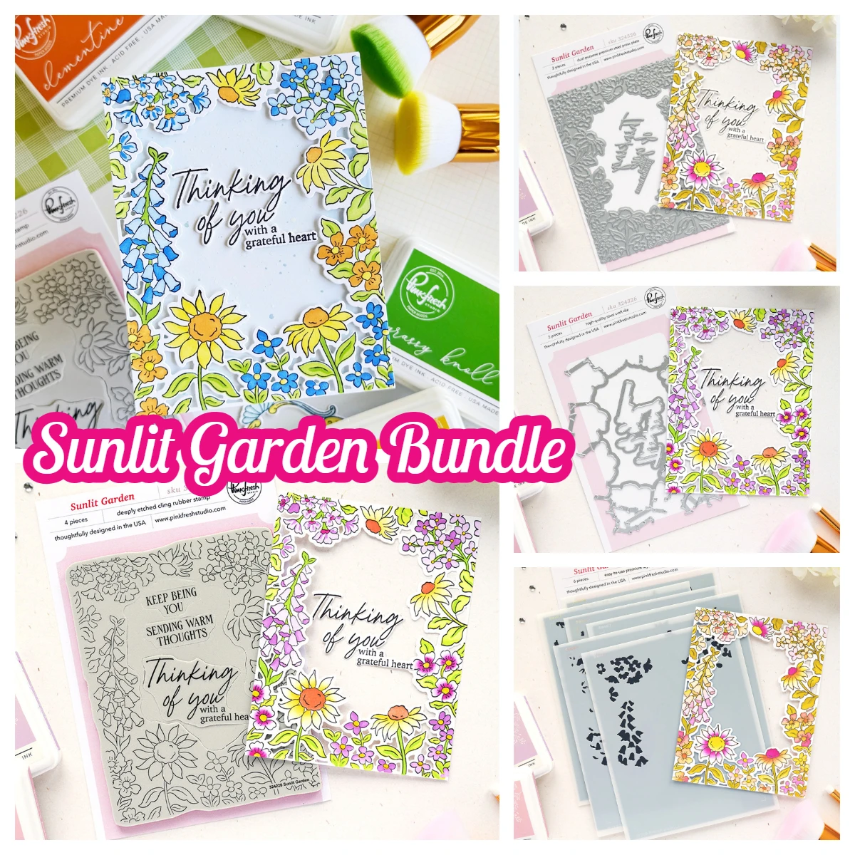 New Pinkfresh Sunlit Garden Metal Cutting Dies Stamps Stencil Hot Foil Plate DIY Scrapbook Decoration Stencil Embossing Template
New Pinkfresh Sunlit Garden Metal Cutting Dies Stamps Stencil Hot Foil Plate DIY Scrapbook Decoration Stencil Embossing Template