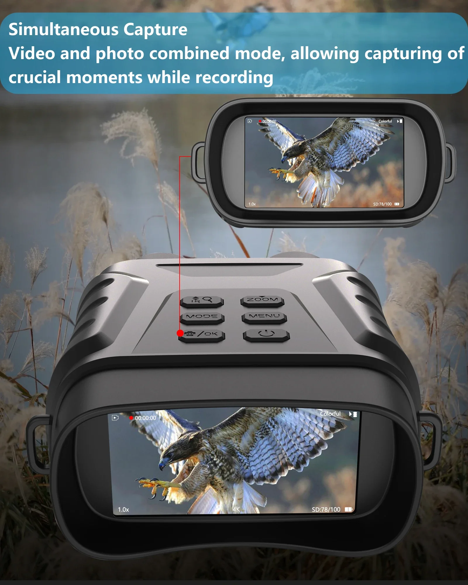 NV8150 Night Vision Device 100-200M 100% Darkness 8X Zoom Digital Tactical Hand Binocular 1080P HD Infrared Hunting Telescope
NV8150 Night Vision Device 100-200M 100% Darkness 8X Zoom Digital Tactical Hand Binocular 1080P HD Infrared Hunting Telescope