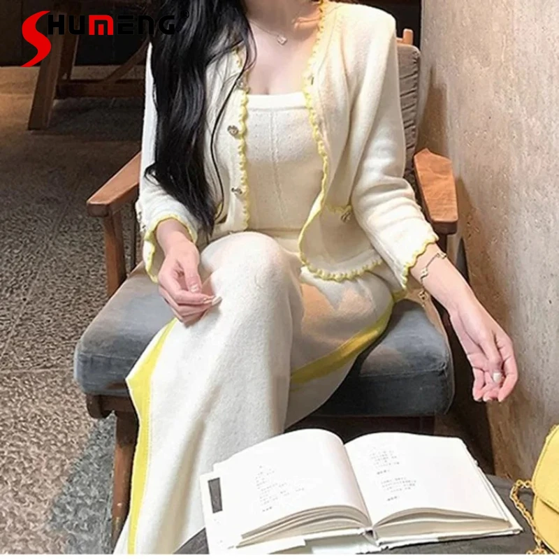 Women's 2026 Spring New Solid Color Two-piece Sets Ladies Long Sleeve Knit Cardigan Tops Pants Sets Loose Comfort Bright 2pcs
Women's 2026 Spring New Solid Color Two-piece Sets Ladies Long Sleeve Knit Cardigan Tops Pants Sets Loose Comfort Bright 2pcs