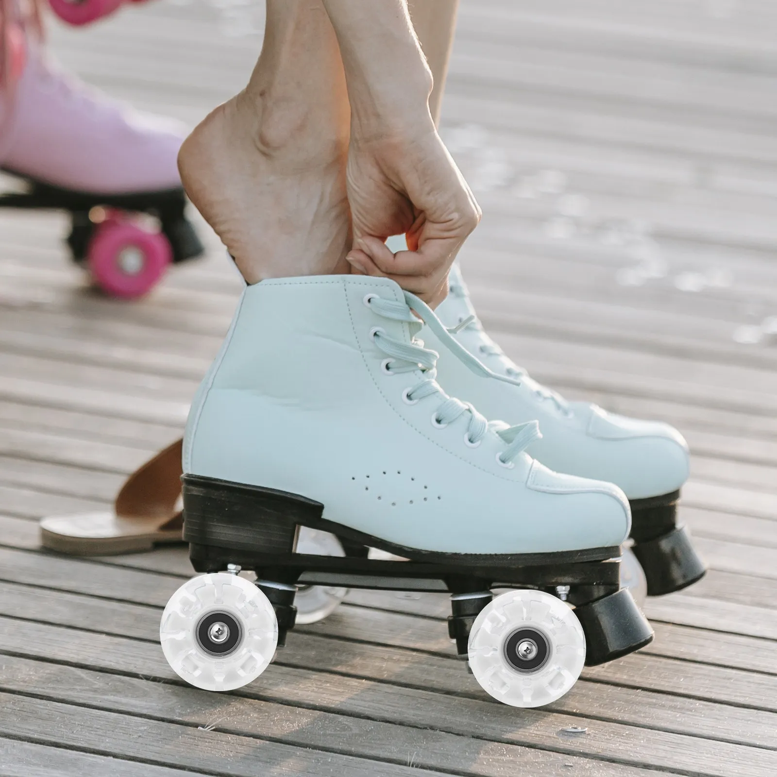 4Pcs Luminous PU Roller Skate Wheels for Indoor Outdoor Skating on Asphalt Concrete Ramps Skating Wheels Replacement
4Pcs Luminous PU Roller Skate Wheels for Indoor Outdoor Skating on Asphalt Concrete Ramps Skating Wheels Replacement
