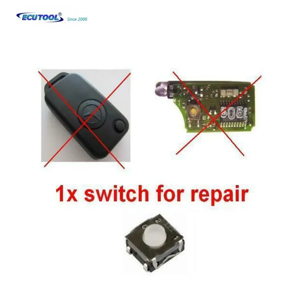 ECUTOOL Remote Micro Switch Button for MERCEDES Repair Flip Key Fob W168 W202 W210 S124 W124 S202
ECUTOOL Remote Micro Switch Button for MERCEDES Repair Flip Key Fob W168 W202 W210 S124 W124 S202