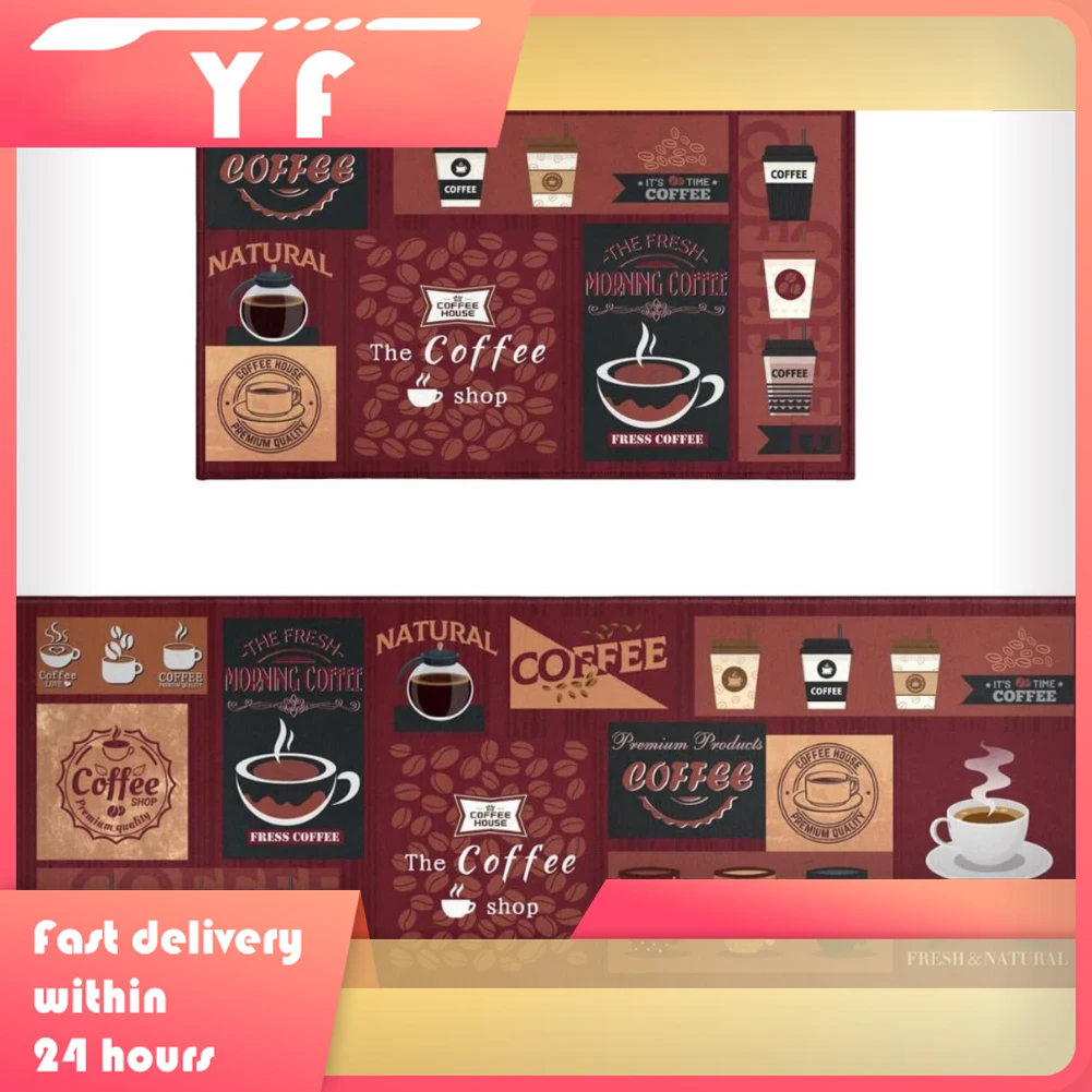 Coffee-Themed Kitchen Floor Mats Set Non-Slip, Easy-Clean & Stylish Pvc Carpet For Kitchen Floor Mat Waterproof Home Decoration 
Coffee-Themed Kitchen Floor Mats Set Non-Slip, Easy-Clean & Stylish Pvc Carpet For Kitchen Floor Mat Waterproof Home Decoration