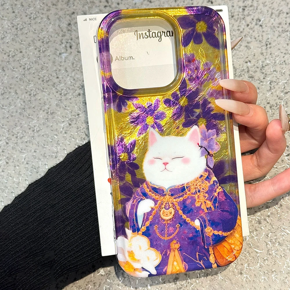 Retro Purple Cat Flower Women Girls Phone Case for iphone 16 15 14 7 8 Plus 13 11 12 Pro Max X XS XR SE 2022 2020 16e Back Cover
Retro Purple Cat Flower Women Girls Phone Case for iphone 16 15 14 7 8 Plus 13 11 12 Pro Max X XS XR SE 2022 2020 16e Back Cover
