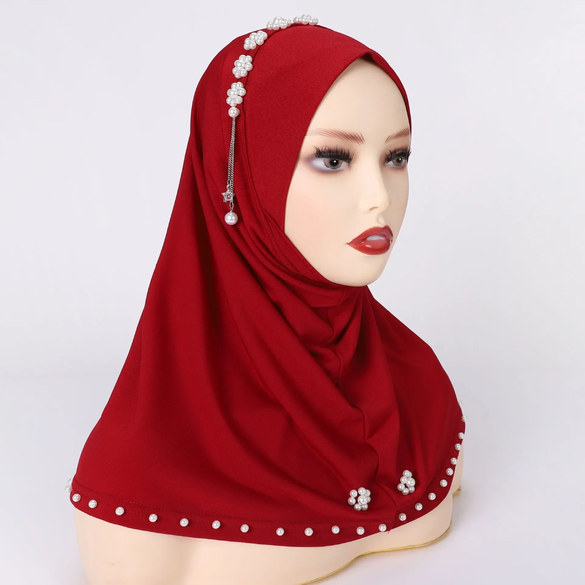 One Piece Amira Muslim Hijab Women Instant Scarf Headscarf Turban Pearl Bead Hat Middle East Islamic Pull On Head Wrap Niqab Cap
One Piece Amira Muslim Hijab Women Instant Scarf Headscarf Turban Pearl Bead Hat Middle East Islamic Pull On Head Wrap Niqab Cap