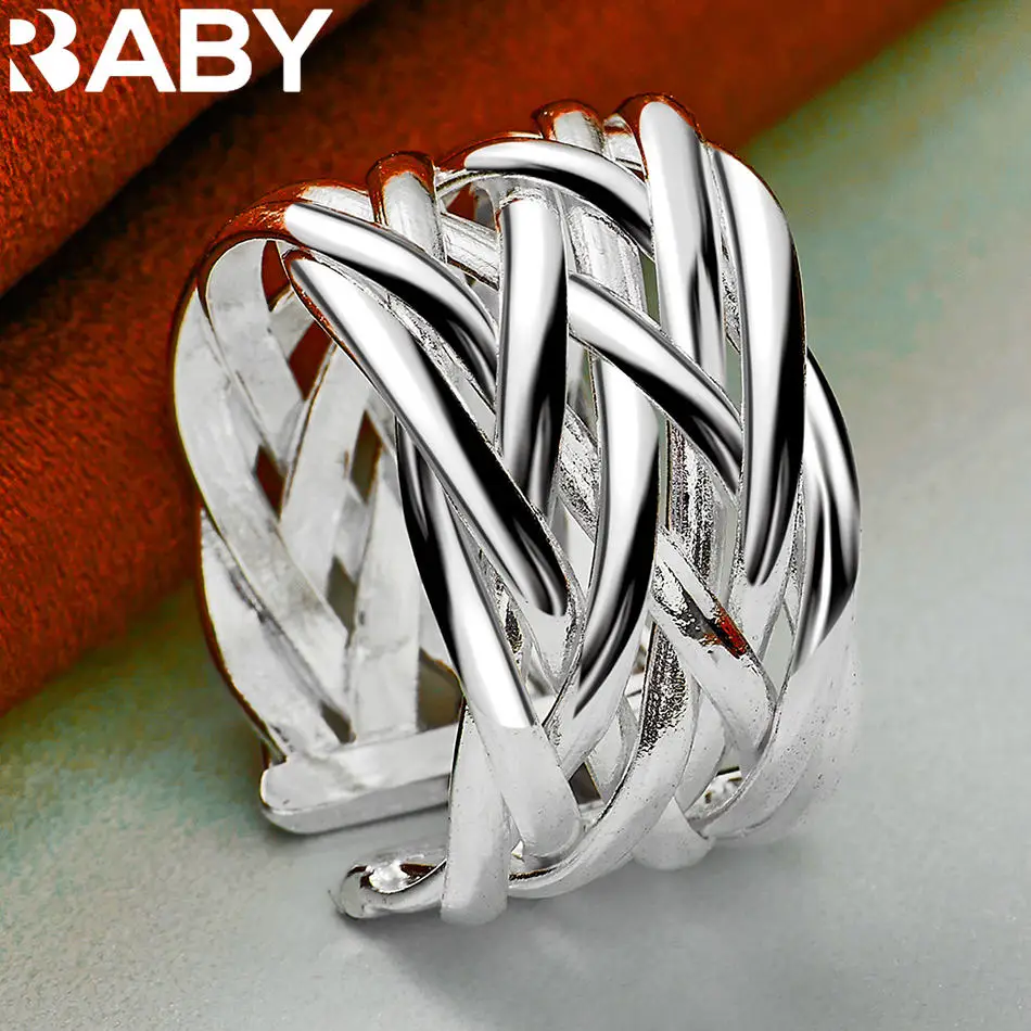 URBABY 925 Sterling Silver Braided Open Ring For Women Fashion Jewelry Vintage Grace Charm Noble Party Birthday Gifts
URBABY 925 Sterling Silver Braided Open Ring For Women Fashion Jewelry Vintage Grace Charm Noble Party Birthday Gifts