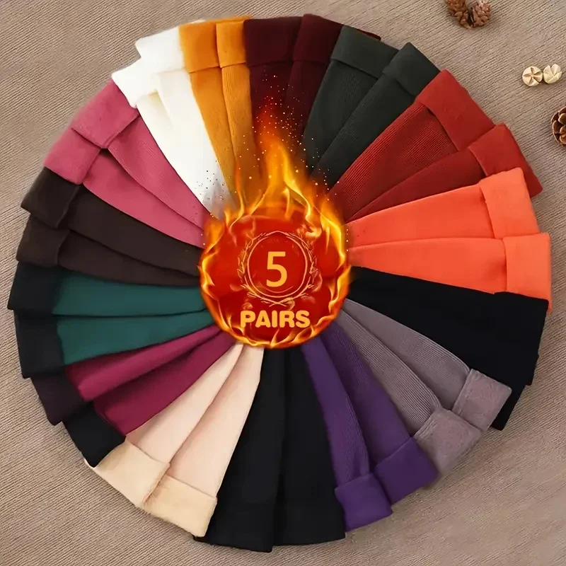 Randomly 5 pairs of women's socks medium tube socks floor socks autumn and winter vertical striped cashmere thickened loop
Randomly 5 pairs of women's socks medium tube socks floor socks autumn and winter vertical striped cashmere thickened loop
