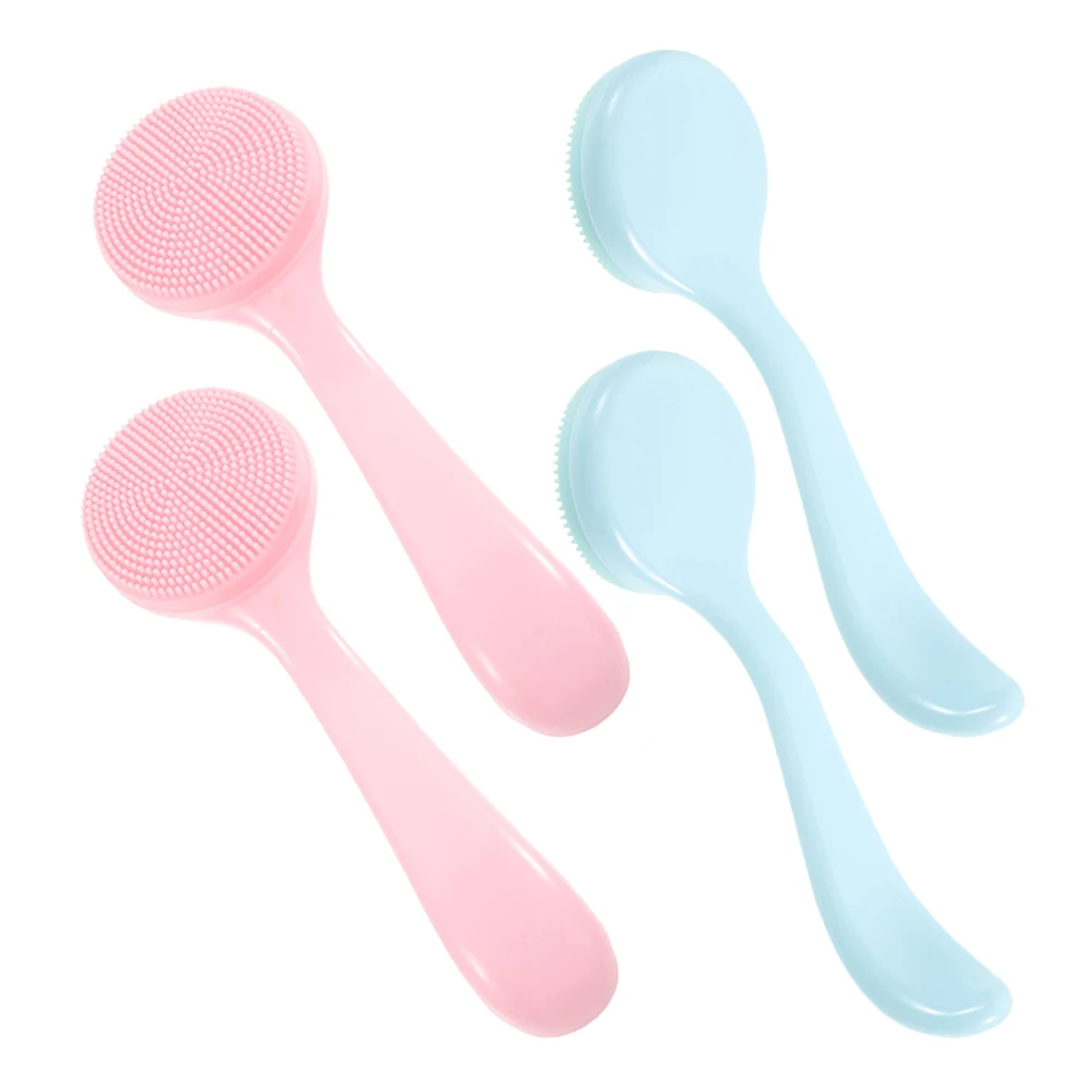 4pcs Face Cleansing Brush Silicone Blue Pink 2 Each Facial Scrubber Tools Wash Brushes Travel Size Exfoliator
4pcs Face Cleansing Brush Silicone Blue Pink 2 Each Facial Scrubber Tools Wash Brushes Travel Size Exfoliator