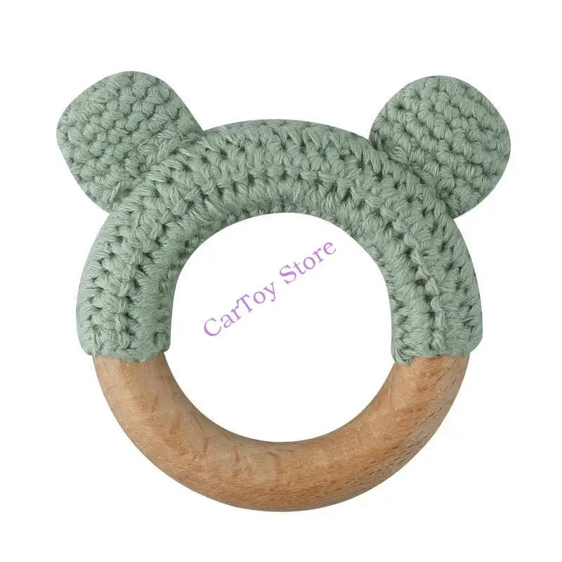 634F Baby Teether Wooden Ring Crochet Knit Wool Rattle Nursing Chewing Teething Toy Bracelet Molar Soother BPA
634F Baby Teether Wooden Ring Crochet Knit Wool Rattle Nursing Chewing Teething Toy Bracelet Molar Soother BPA