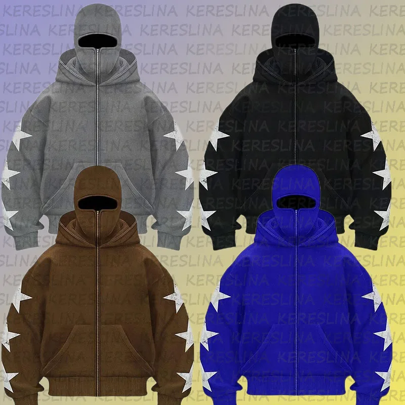 2025 Cross border European and American Men's and Women's Hoodies Y2K Star Printed Trendy Fashion Street Hooded Cardigan Jacket
2025 Cross border European and American Men's and Women's Hoodies Y2K Star Printed Trendy Fashion Street Hooded Cardigan Jacket