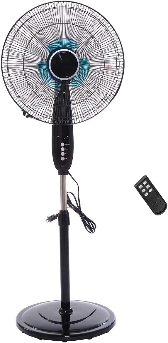 16" Dual Blade Pedestal Fan with Remote, Oscillating, Adjustable Height, 3 Speeds & Timer
16" Dual Blade Pedestal Fan with Remote, Oscillating, Adjustable Height, 3 Speeds & Timer