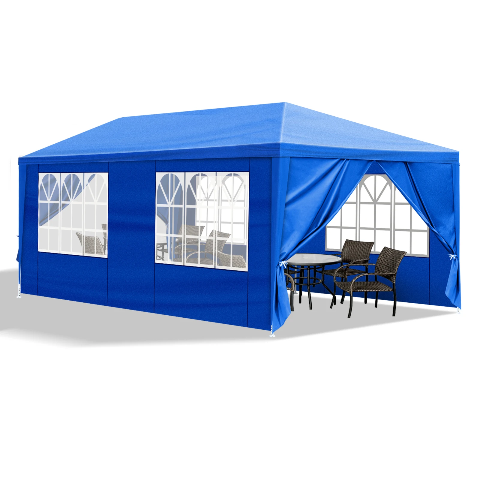 10'x20' Outdoor Party Tent with 6 Removable Sidewalls, Waterproof Canopy Patio Wedding Gazebo, Blue
10'x20' Outdoor Party Tent with 6 Removable Sidewalls, Waterproof Canopy Patio Wedding Gazebo, Blue