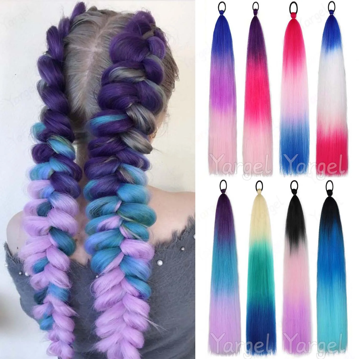 Синтетические 2 шт., 26 дюймов, наращивание хвоста с эластичной завязкой, повязка для волос, длинные яки, прямые цветные плетения, хвост, цвета омбре
Синтетические 2 шт., 26 дюймов, наращивание хвоста с эластичной завязкой, повязка для волос, длинные яки, прямые цветные плетения, хвост, цвета омбре