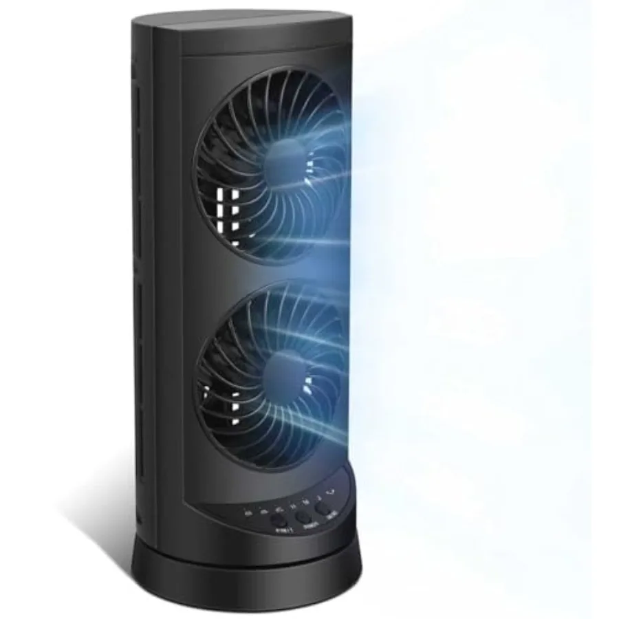 Personal Tower Fan for Bedroom Portable Desk Table Fan 3 Speeds Cooling Standing Fan with 12H Timer 60° and 110° Oscillating Fl
Personal Tower Fan for Bedroom Portable Desk Table Fan 3 Speeds Cooling Standing Fan with 12H Timer 60° and 110° Oscillating Fl