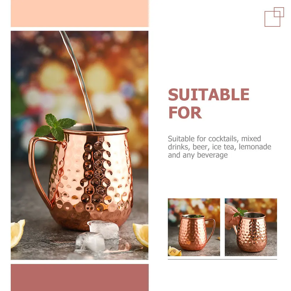 Mule Mug Stainless Steel Hammered Beer Wine Cocktail Cup Flat Base Stable Drinking Cup for Bar Home Outdoor Party
Mule Mug Stainless Steel Hammered Beer Wine Cocktail Cup Flat Base Stable Drinking Cup for Bar Home Outdoor Party