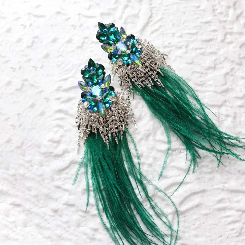 Stonefans Green Feather Exaggerated Tassel Earrings Accessories Vintage Women Statement Jewelry Holiday Party Gifts Wholesale
Stonefans Green Feather Exaggerated Tassel Earrings Accessories Vintage Women Statement Jewelry Holiday Party Gifts Wholesale