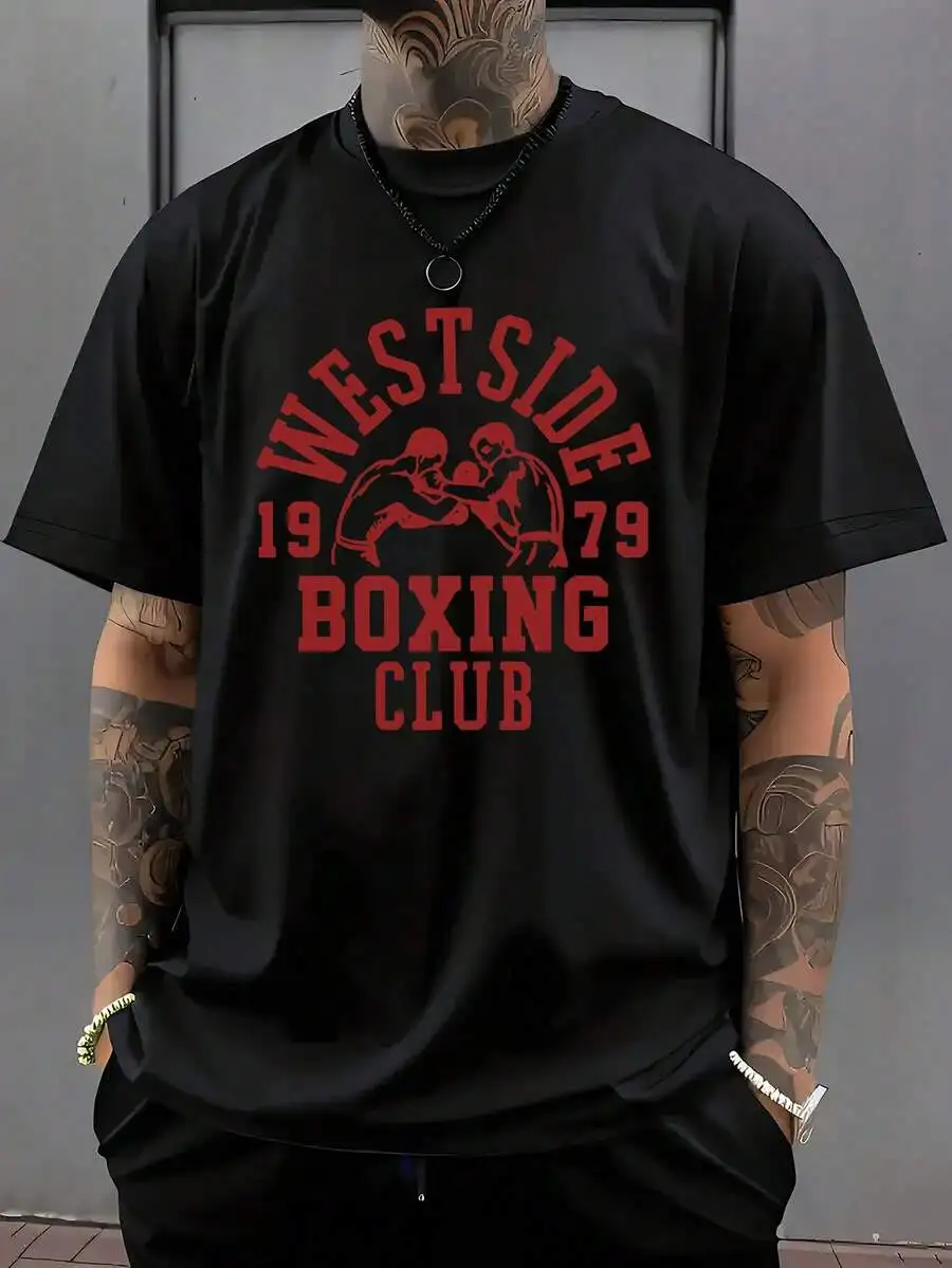 Mens Cotton Graphic Boxing Club Print T-Shirt Casual Short Sleeve Round Neck Summer Tee
Mens Cotton Graphic Boxing Club Print T-Shirt Casual Short Sleeve Round Neck Summer Tee