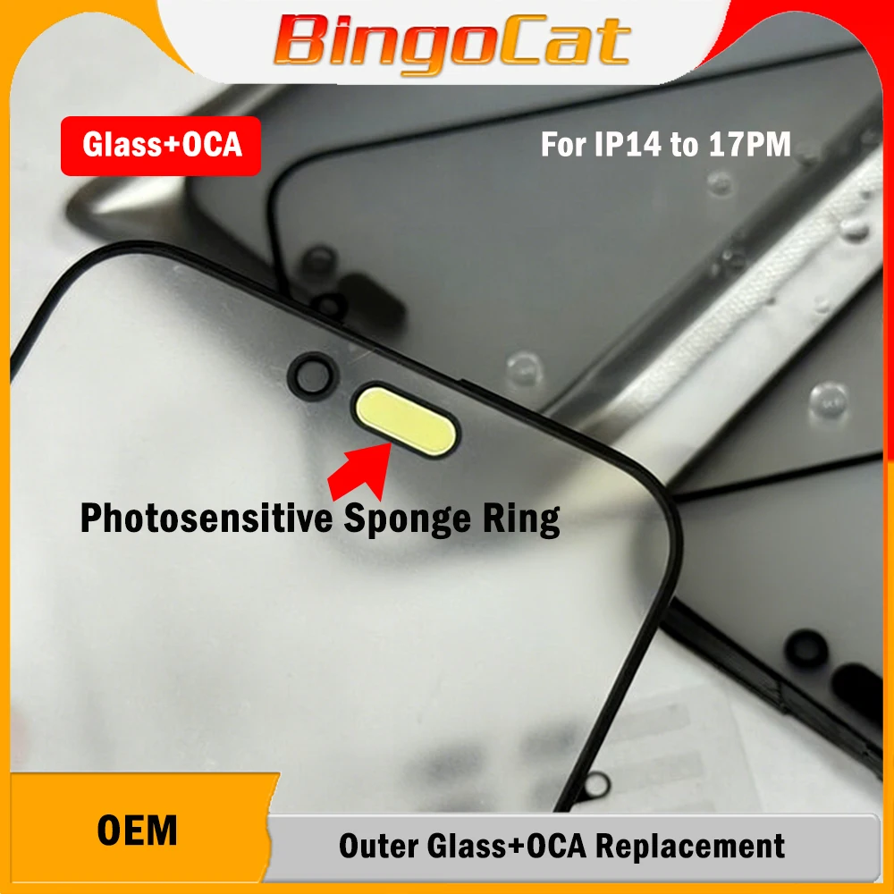 5Pcs Novecel Glass+ OCA +Photosensitive Sponge Ring For iPhone 14 15 17Pro plus pro max 16 17 16plus 16promax LCD Touch Crystal
5Pcs Novecel Glass+ OCA +Photosensitive Sponge Ring For iPhone 14 15 17Pro plus pro max 16 17 16plus 16promax LCD Touch Crystal
