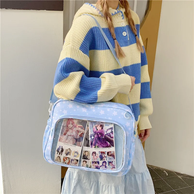 Japanese Anime Crossbody Bag Transparent Comfortable and Versatile Texture Shoulder Bag for Women Small Simple Storage Ita Bag
Japanese Anime Crossbody Bag Transparent Comfortable and Versatile Texture Shoulder Bag for Women Small Simple Storage Ita Bag