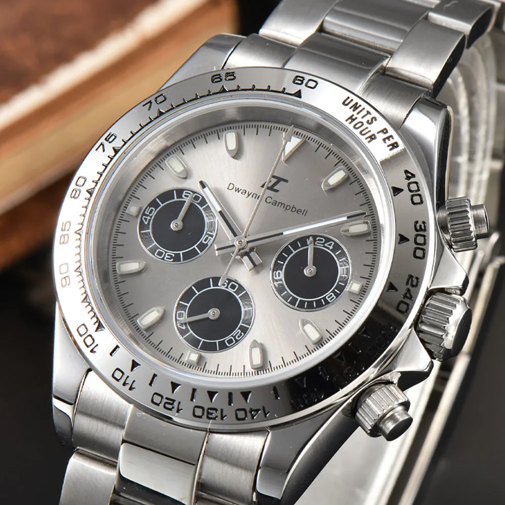 Luxury 40mm diameter rose gold luminous silver men's watch VK63 movement waterproof gold men's mechanical watch
Luxury 40mm diameter rose gold luminous silver men's watch VK63 movement waterproof gold men's mechanical watch