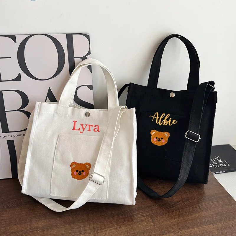 New Large Capacity Tote Bucket Canvas Bag Cartoon Bear Simple Fashion Versatile Trendy Personalized Shoulder Bag
New Large Capacity Tote Bucket Canvas Bag Cartoon Bear Simple Fashion Versatile Trendy Personalized Shoulder Bag