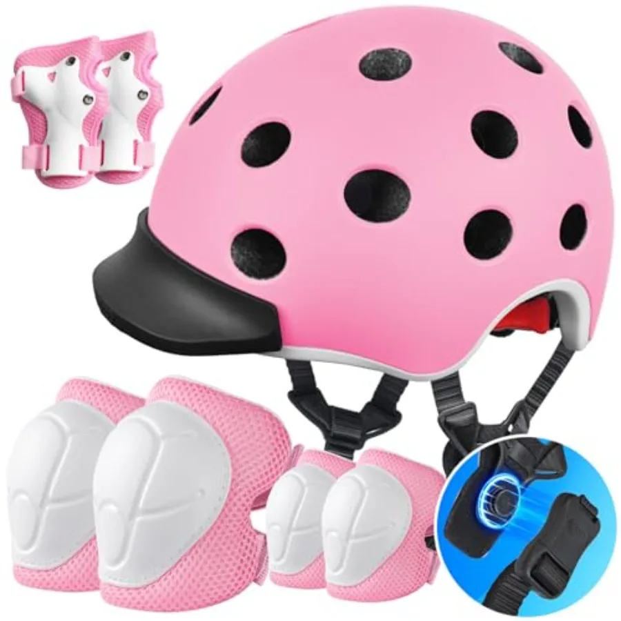 Bike Helmet Set for 5-8 Adjustable Skateboard Helmet Protective Gear Set Knee Elbow Wrist Pads for Boys Girls Youth and Multi-S
Bike Helmet Set for 5-8 Adjustable Skateboard Helmet Protective Gear Set Knee Elbow Wrist Pads for Boys Girls Youth and Multi-S