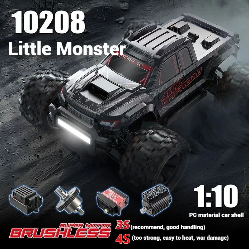 Meijiaxin 10208 V2 Little Monster 1/10 Brushless Remote Control Electric 4wd High Speed Off Road Vehicle Racing Toy Boy'S Gift
Meijiaxin 10208 V2 Little Monster 1/10 Brushless Remote Control Electric 4wd High Speed Off Road Vehicle Racing Toy Boy'S Gift