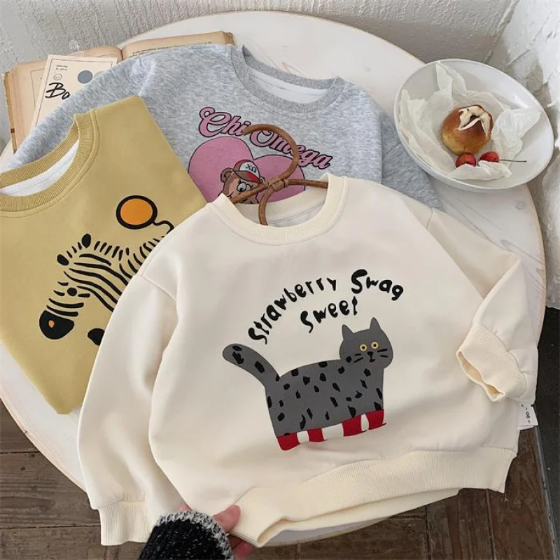 2025 Autumn New Baby Kids Sweatshirts for Girls Boys Clothing Children's Cute Cartoon Print Tops Pullover 1-8 years old
2025 Autumn New Baby Kids Sweatshirts for Girls Boys Clothing Children's Cute Cartoon Print Tops Pullover 1-8 years old