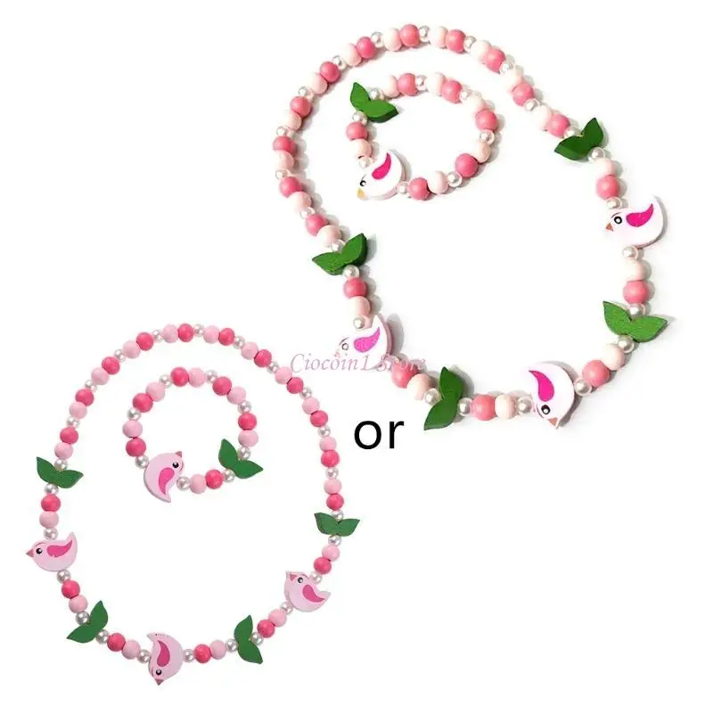 Y1UB 1 комплект, детское разноцветное ожерелье с деревянными бусинами, браслет, ювелирные изделия принцессы для девочек, подарок
Y1UB 1 комплект, детское разноцветное ожерелье с деревянными бусинами, браслет, ювелирные изделия принцессы для девочек, подарок