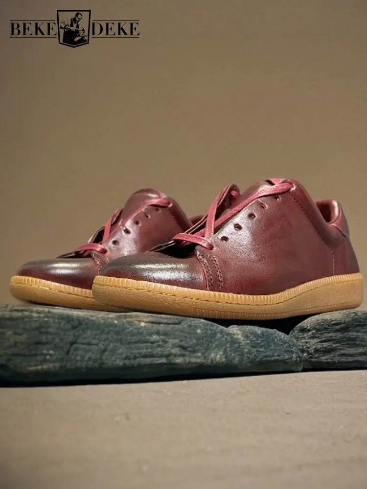 Мужские ретро-кроссовки с круглым носком из натуральной кожи на низком каблуке, ручной работы, однотонные, из воловьей кожи, на шнуровке, износостойкие, повседневная обувь для мужчин
Мужские ретро-кроссовки с круглым носком из натуральной кожи на низком каблуке, ручной работы, однотонные, из воловьей кожи, на шнуровке, износостойкие, повседневная обувь для мужчин