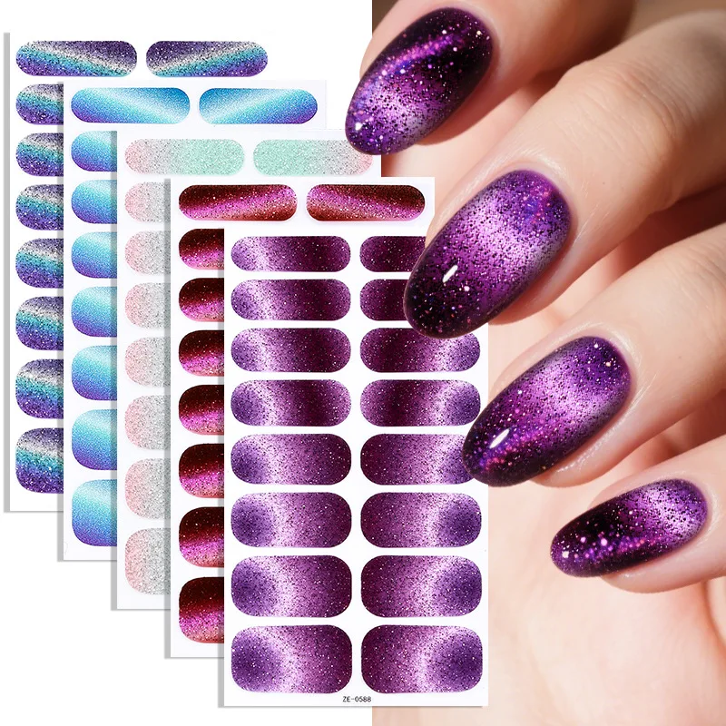 Zhengxiang Shine Cat's Eye Nail Polish Film Nail Stickers Onion Powder Nail Stickers Nail Stickers
Zhengxiang Shine Cat's Eye Nail Polish Film Nail Stickers Onion Powder Nail Stickers Nail Stickers