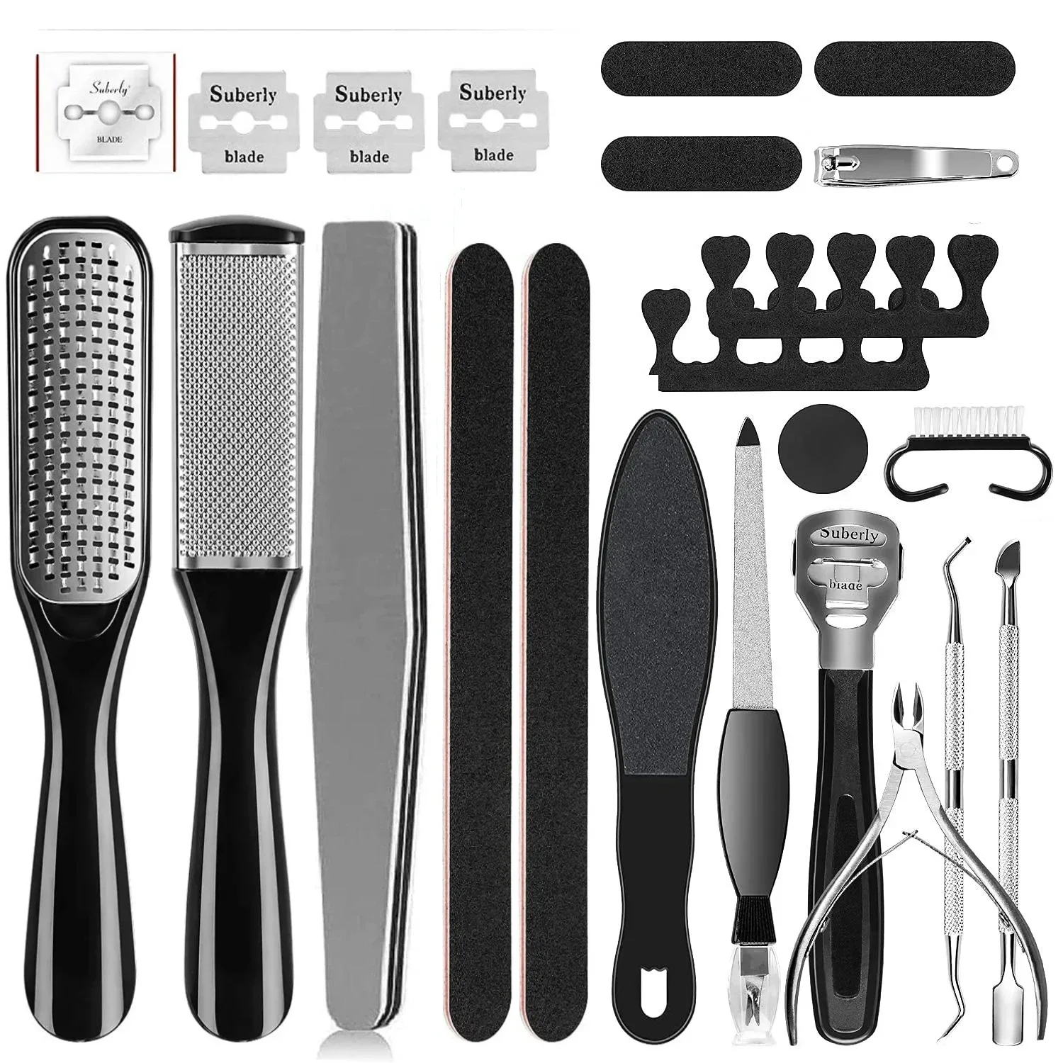 Pedicure Kit 8/10/23 in 1 Stainless Steel Professional Pedicure Tools Set Foot Rasp Peel Callus Dead Skin Remover
Pedicure Kit 8/10/23 in 1 Stainless Steel Professional Pedicure Tools Set Foot Rasp Peel Callus Dead Skin Remover