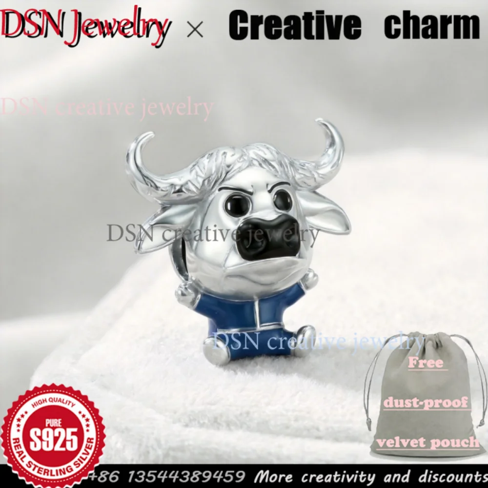 DSN Jewelry Designer Cartoon Charm S925 Silver Chief Bogo Buffalo Charm for Pan Bracelet DIY Beads Animal Fans Jewelry Gift
DSN Jewelry Designer Cartoon Charm S925 Silver Chief Bogo Buffalo Charm for Pan Bracelet DIY Beads Animal Fans Jewelry Gift