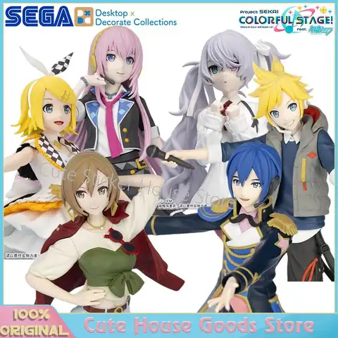 Original In Stock Sega Desktop X Decorate Collections Colorful Stage Hatsune Miku Megurine Luka Kaito Meiko Rin Len Figures
