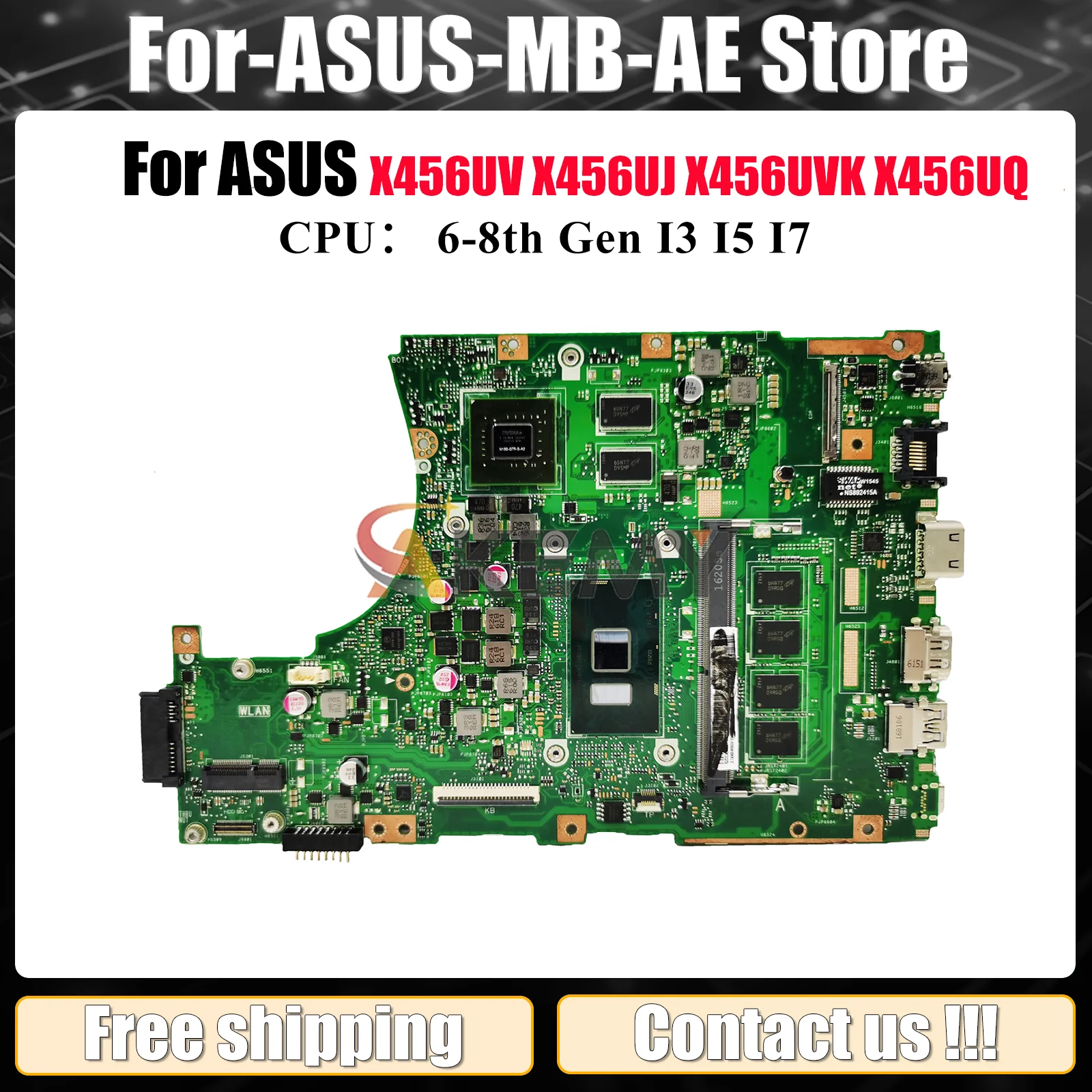 X456UV Laptop Motherboard For ASUS X456U X456UB F456U R457U X456UAK X456UVK X456UF X456UJ X456UQK X456UQ Mainboard I3 I5 I7 CPU
X456UV Laptop Motherboard For ASUS X456U X456UB F456U R457U X456UAK X456UVK X456UF X456UJ X456UQK X456UQ Mainboard I3 I5 I7 CPU